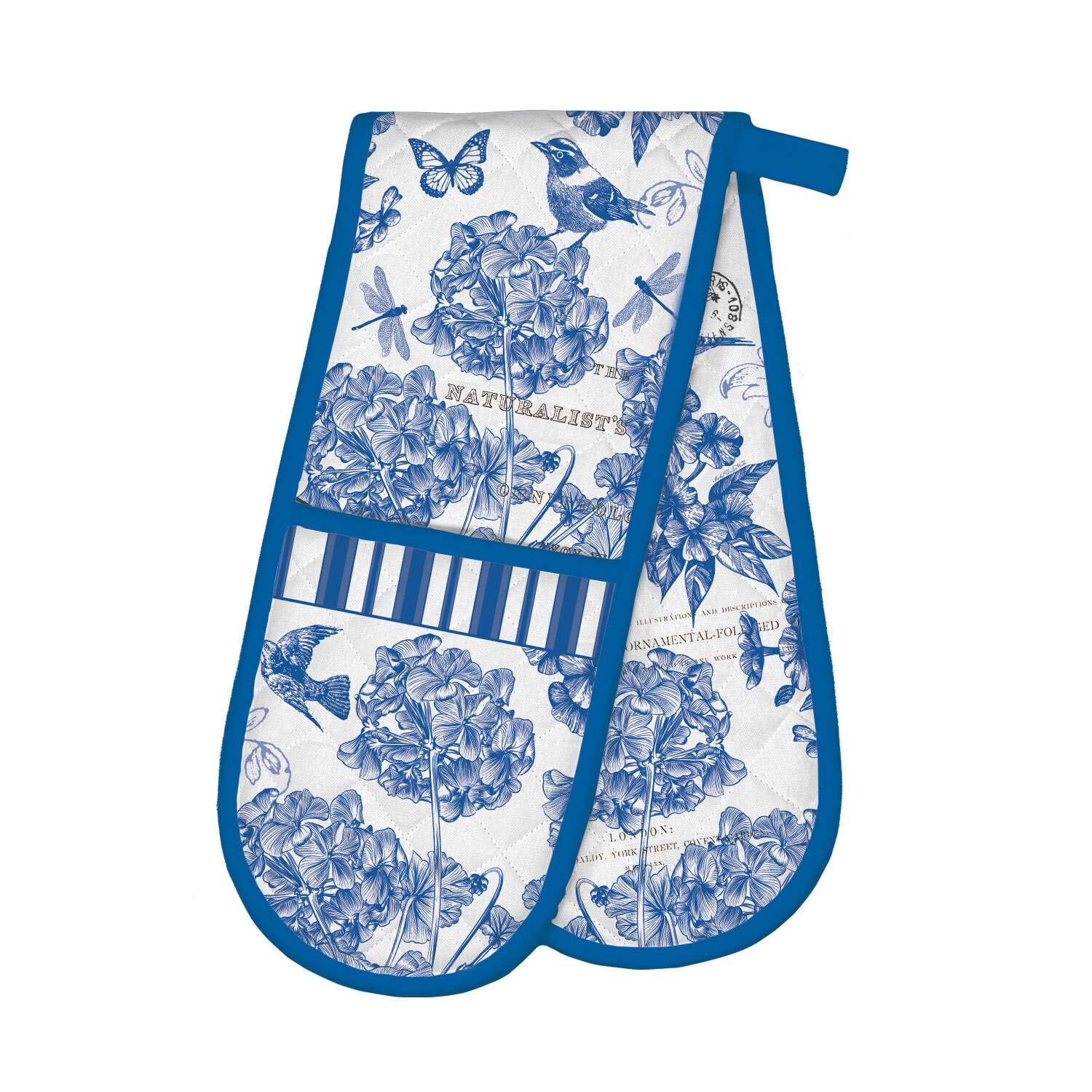 Double Oven Mitt - Washed Linen Indigo