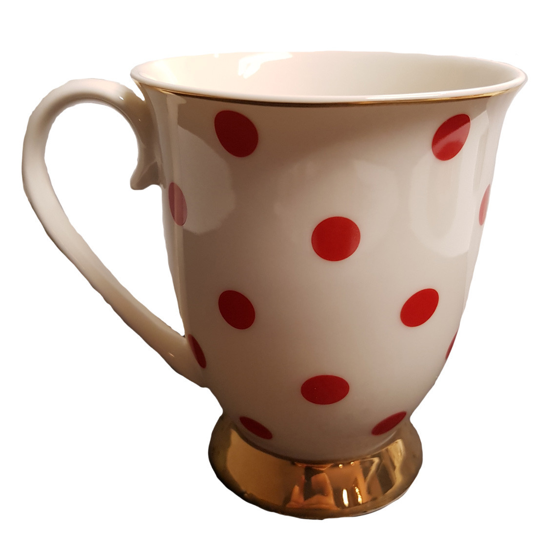 White with Red spot Blue Cadeaux Mug 