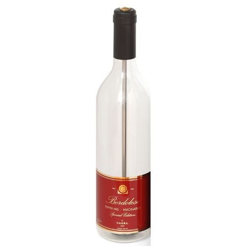 Wine Bottle Pepper Mill - Just apply your own favourite Label
