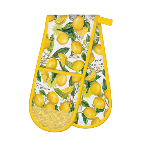 *Oven Glove Double Lemon Basil Michel Design Works