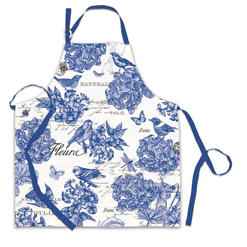 *Apron Indigo Cotton Michel Design Works