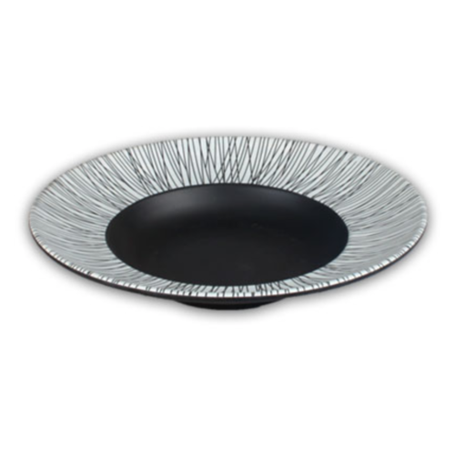 Bella Tavolo Black/White Shallow Bowl 27cm