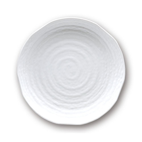 Bella Tavolo Round Texture Platter X-Large 18" White Melamine (45cm)