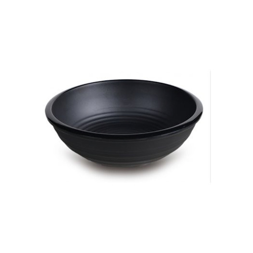 Bella Tavolo Earth Salad Bowl Black Melamine 34cm