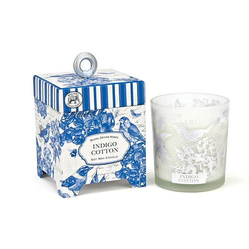 *Candle Soy Wax Indigo Cotton Michel Design Works