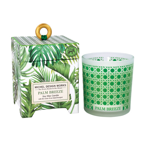 *Candle Soy Wax Palm Breeze Michel Design Works