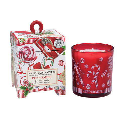 *Candle Soy Wax Peppermint Michel Design Works