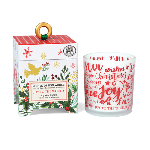 *Candle Soy Wax Joy to the World Michel Design Works