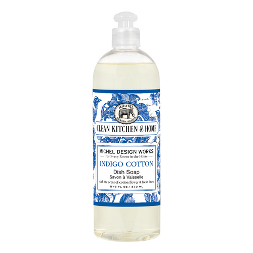 *Clean Home Dish Soap Indigo Cotton Michel Design Works