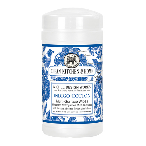 *Clean Home Multi Surface Wipes Indigo Cotton Michel Design Works