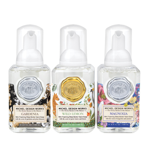 *Foaming Hand Soap Set Mini - Magnolia,Gardenia,Wild Lemon Michel Design Works
