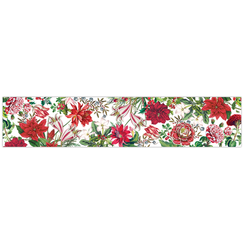 *Fabric Table Runner Christmas Bouquet Michel Design Works