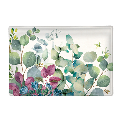 *Glass Rectangle Soap Dish Eucalyptus & Mint Michel Design Works
