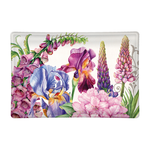 *Glass Rectangle Soap Dish Deborah's Garden Michel Design Works
