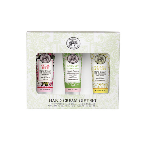 *Hand Cream Gift Set 3 Cedar Rose, Rosemary Margarita, Tea Leaves & Ginger Michel Design Works