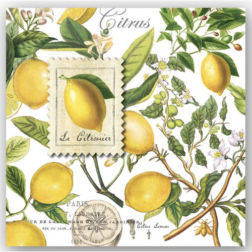 *Cocktail Napkins Lemon Basil Michel Design Works