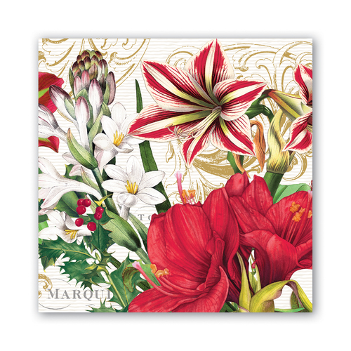 *Cocktail Napkins Christmas Bouquet Michel Design Works