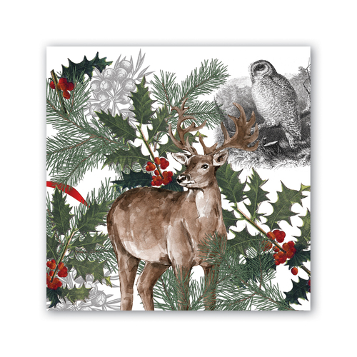 *Cocktail Napkins Winter Woodland Michel Design Works