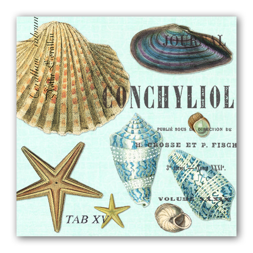 *Luncheon Napkins Seashells Michel Design Works