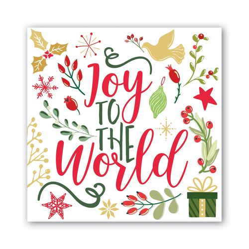 *Luncheon Napkins Joy to the World Michel Design Works