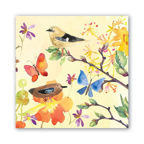 *Luncheon Napkins Birds & Butterflies Michel Design Works
