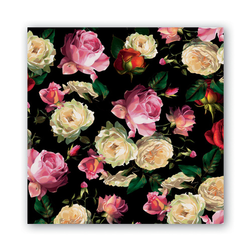 *Luncheon Napkins Midnight Rose Michel Design Works