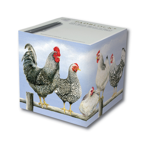 Padblock Black & White Chickens