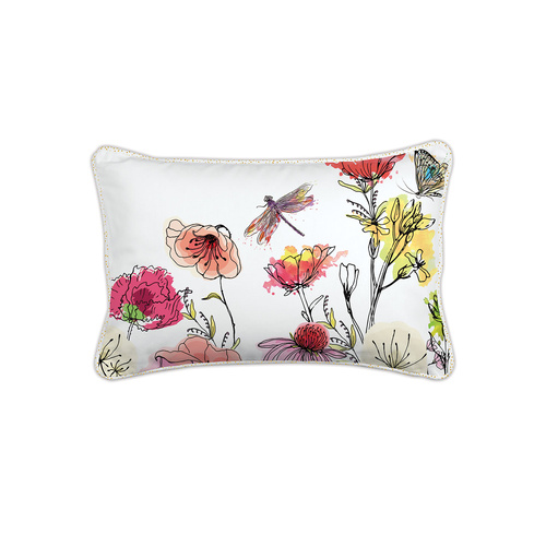 *Decorative Pillow Rectangle Posies Michel Design Works
