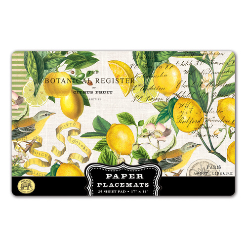 *Paper Placemats Lemon Basil Michel Design Works
