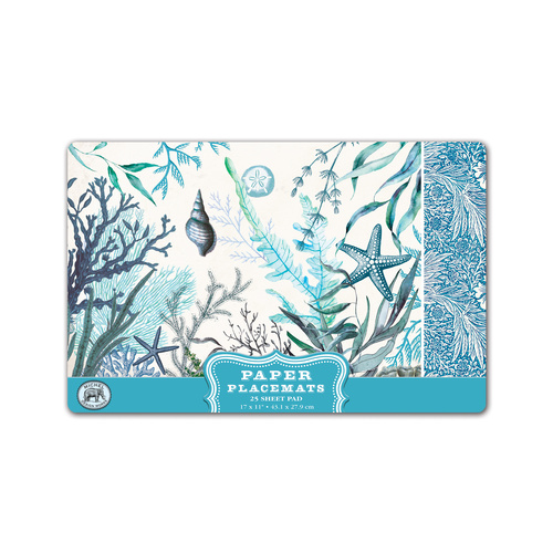 *Paper Placemats Ocean Tide Michel Design Works