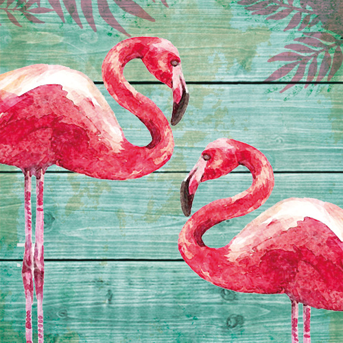 PPD Luncheon Napkins -Summer Flamingos
