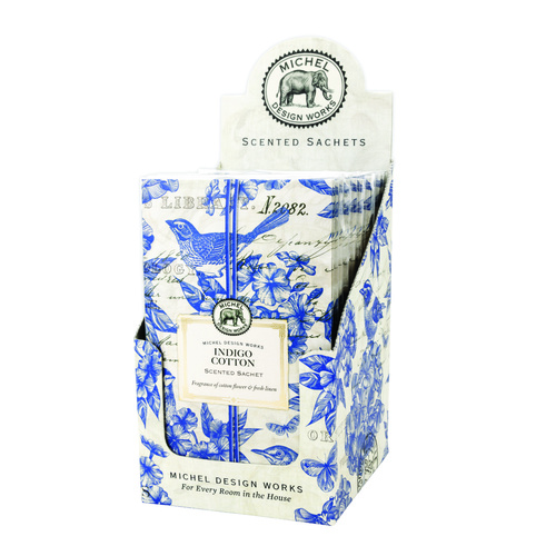 *Scented Sachet Indigo Cotton Michel Design Works