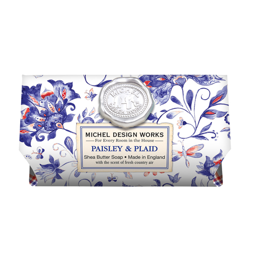 *Large Soap Bar Paisley & Plaid Michel Design Works