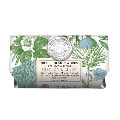 *Large Soap Bar Cotton & Linen Michel Design Works