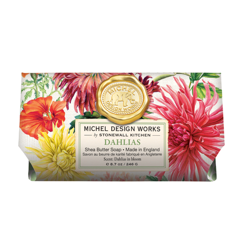 *Large Soap Bar Dahlias Michel Design Works