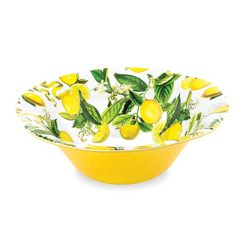 *Melamine Lemon Basil Bowl Large Michel Design Works