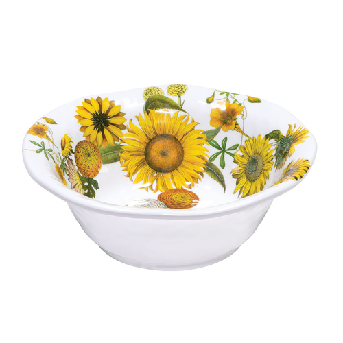 *Melamine Sunflower Bowl Medium Michel Design Works
