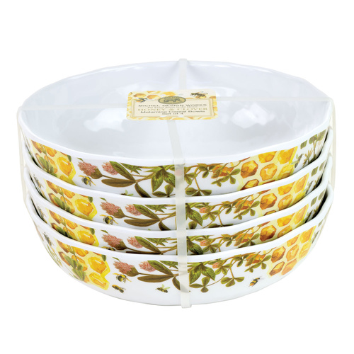*Melamine Honey & Clover Cereal Bowl Set of 4 Michel Design Works