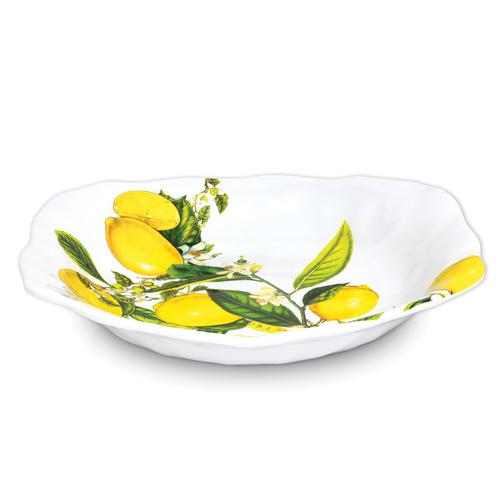 *Melamine Lemon Basil Pasta Bowl Michel Design Works