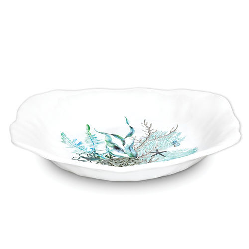 *Melamine Ocean Tide Pasta Bowl Michel Design Works