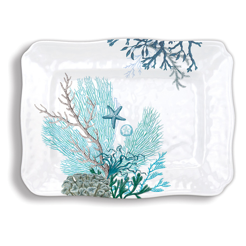 *Melamine Ocean Tide Large Platter Michel Design Works