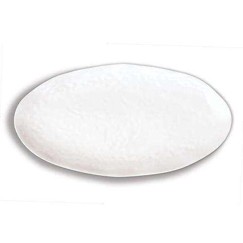 *Melamine White on White Oval Platter Michel Design Works