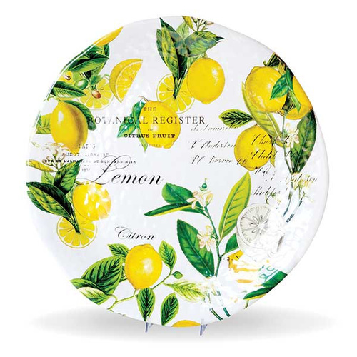 *Melamine Lemon Basil Platter Large Michel Design Works