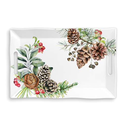 *Melamine White Spruce Large Tray Michel Design Works