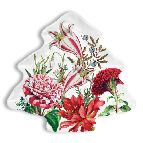 *Melamine Christmas Bouquet Tree Plate  Michel Design Works