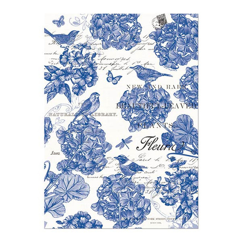 *Teatowel Indigo Cotton Michel Design Works