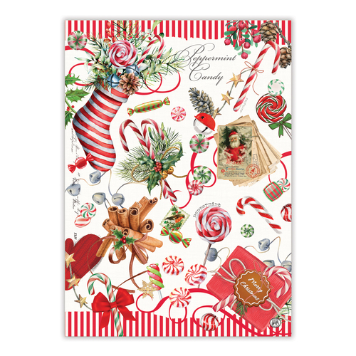 *Teatowel Peppermint Michel Design Works