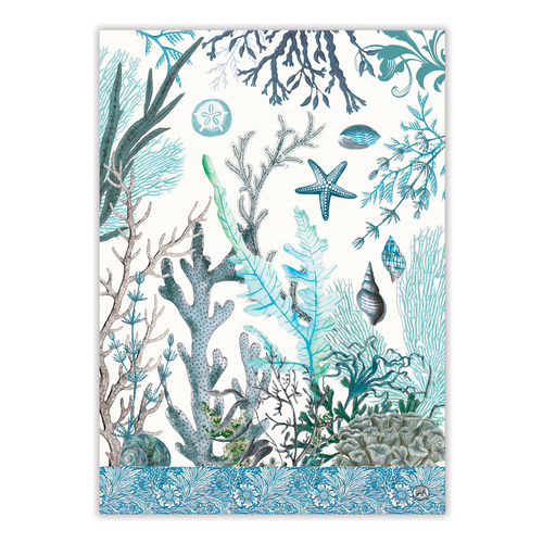 *Teatowel Ocean Tide Michel Design Works