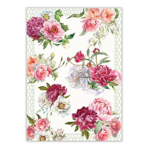 *Teatowel Blush Peony Michel Design Works