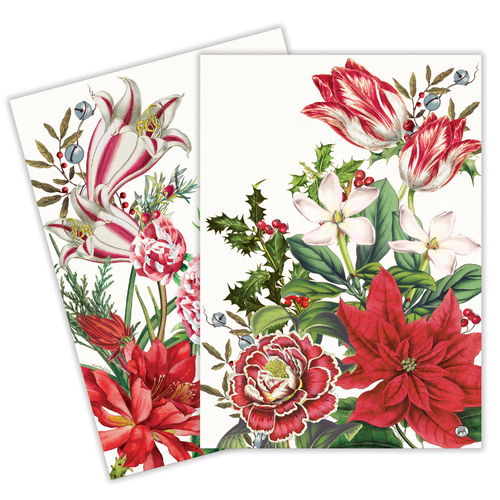 *Teatowels (Set of 2) Christmas Bouquet Michel Design Works